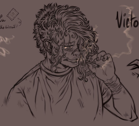 Lined bust w/ no color and background