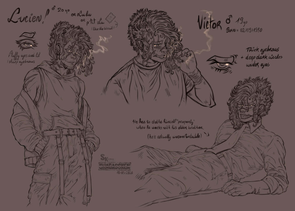 Lined sketchs for reference